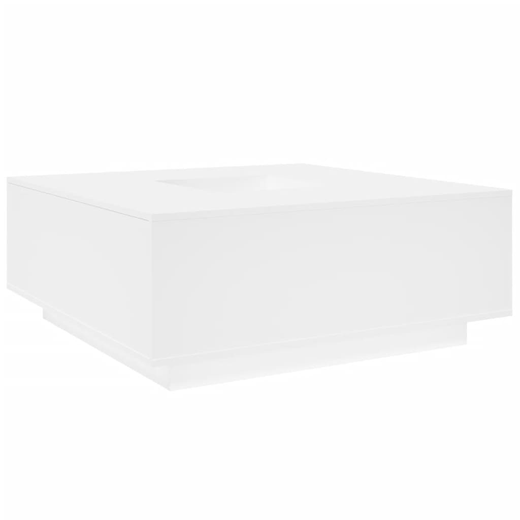 Stolić za kavu bijeli 100 x 100 x 40 cm od konstruiranog drva