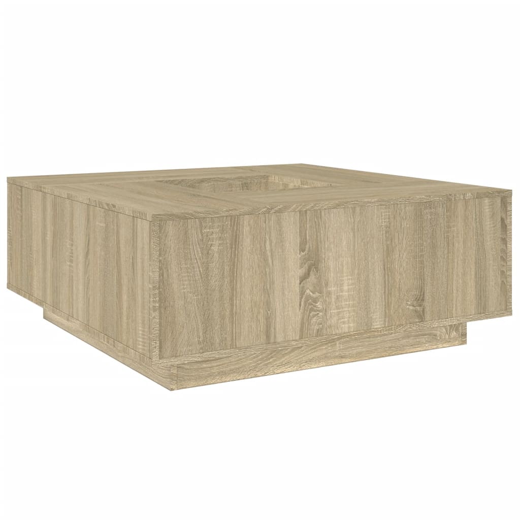 Stolić za kavu boja hrasta 100 x 100 x 40 cm konstruirano drvo