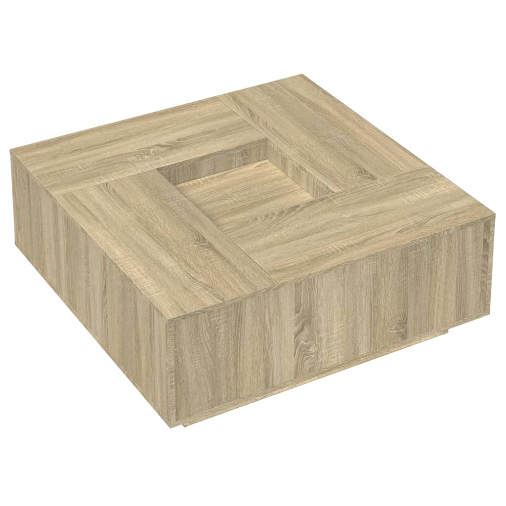 Stolić za kavu boja hrasta 100 x 100 x 40 cm konstruirano drvo