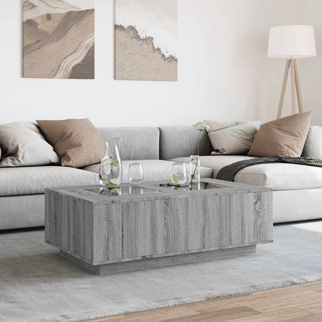 Stolić s beskonačnim LED svjetlima boja hrasta 116x69x40 cm
