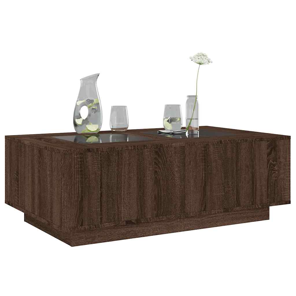 Stolić s beskonačnim LED svjetlima boja hrasta 116x69x40 cm