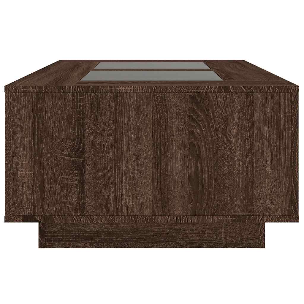 Stolić s beskonačnim LED svjetlima boja hrasta 116x69x40 cm