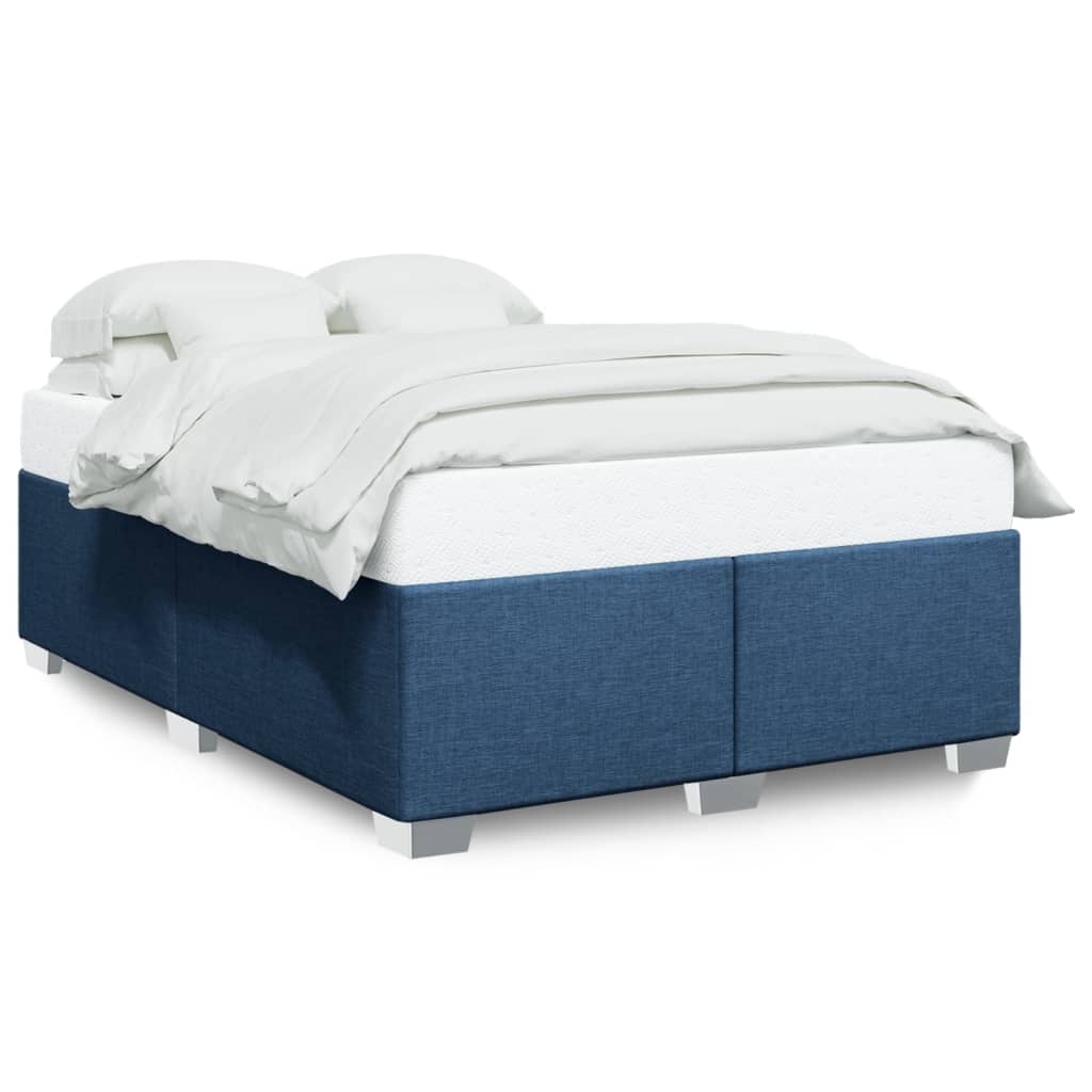 Okvir za krevet bez madraca plavi 140 x 200 cm od tkanine
