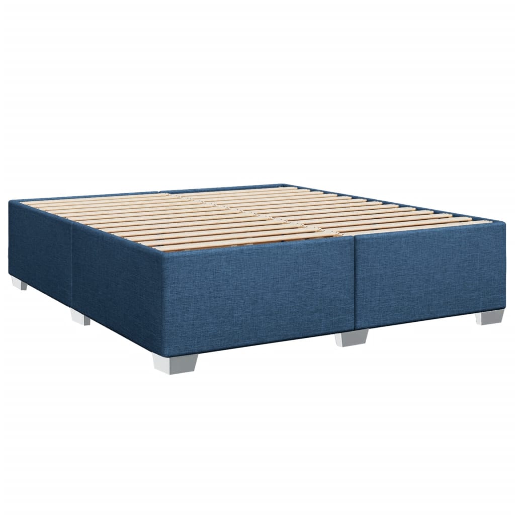 Okvir za krevet bez madraca plavi 200x200 cm od tkanine