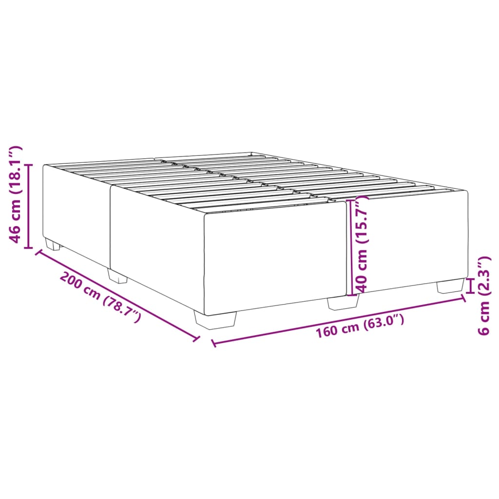 Okvir za krevet bijela 160x200 cm od umjetne kože