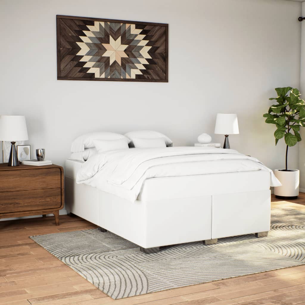 Okvir za krevet bijela 160x200 cm od umjetne kože