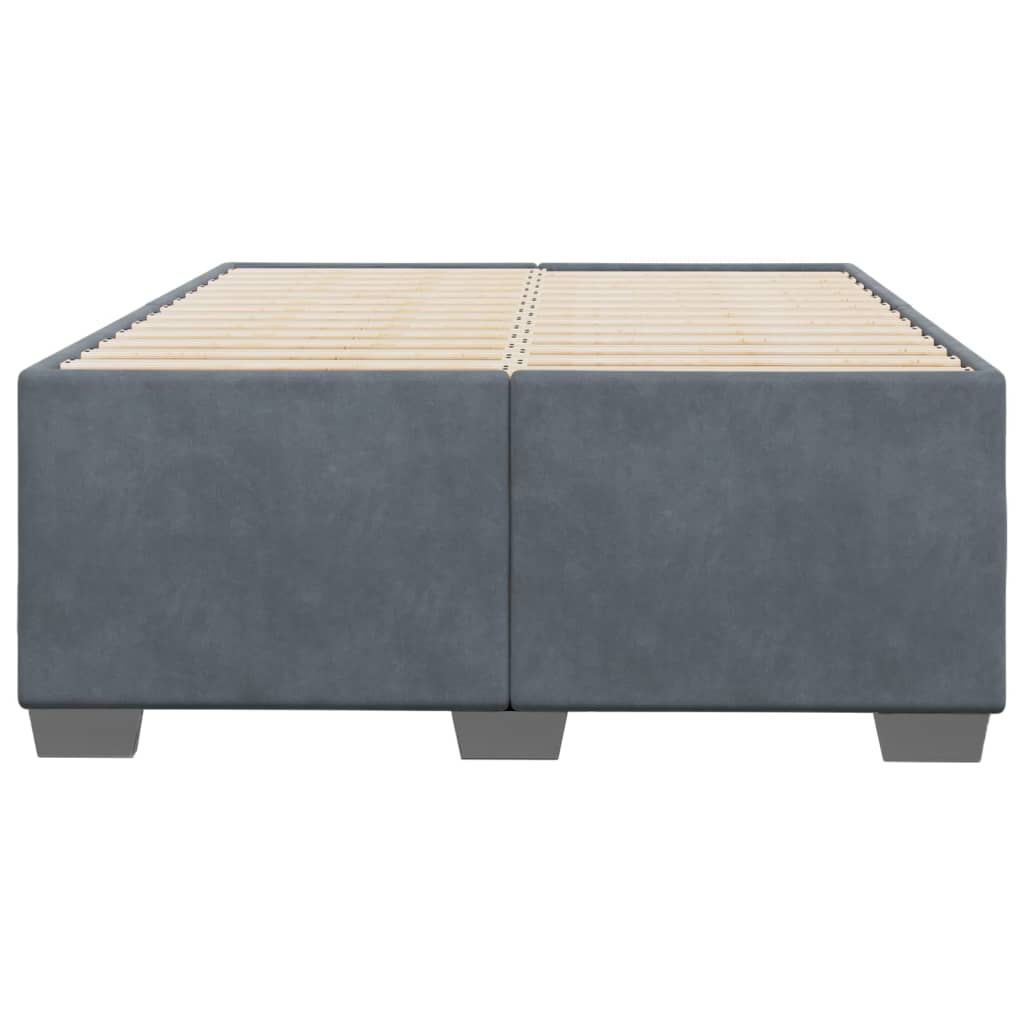 Okvir kreveta bez madraca tamnosivi 120 x 200 cm baršunasti