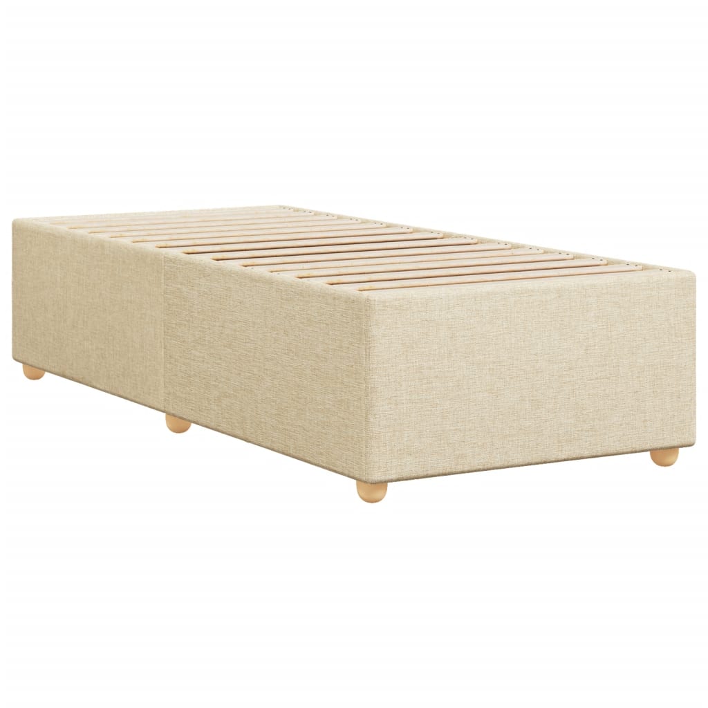 Okvir za krevet bez madraca krem 100 x 200 cm od tkanine