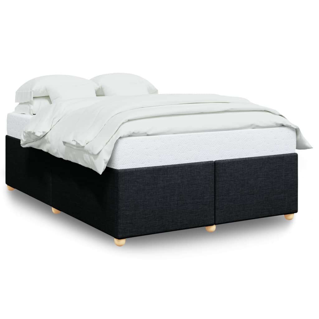 Okvir za krevet bez madraca crni 140 x 190 cm od tkanine