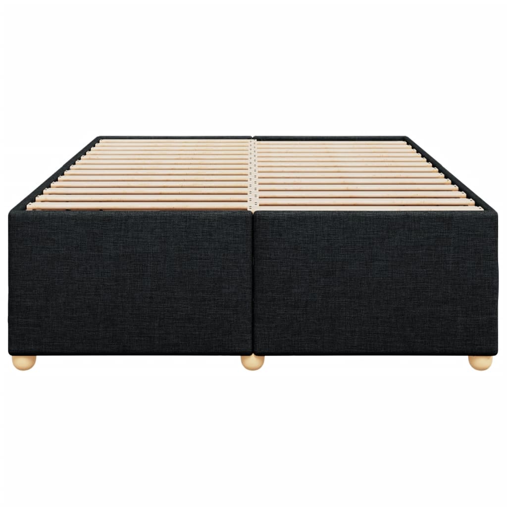 Okvir za krevet bez madraca crni 140 x 190 cm od tkanine