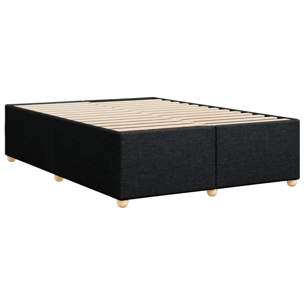 Okvir za krevet bez madraca crni 140 x 190 cm od tkanine