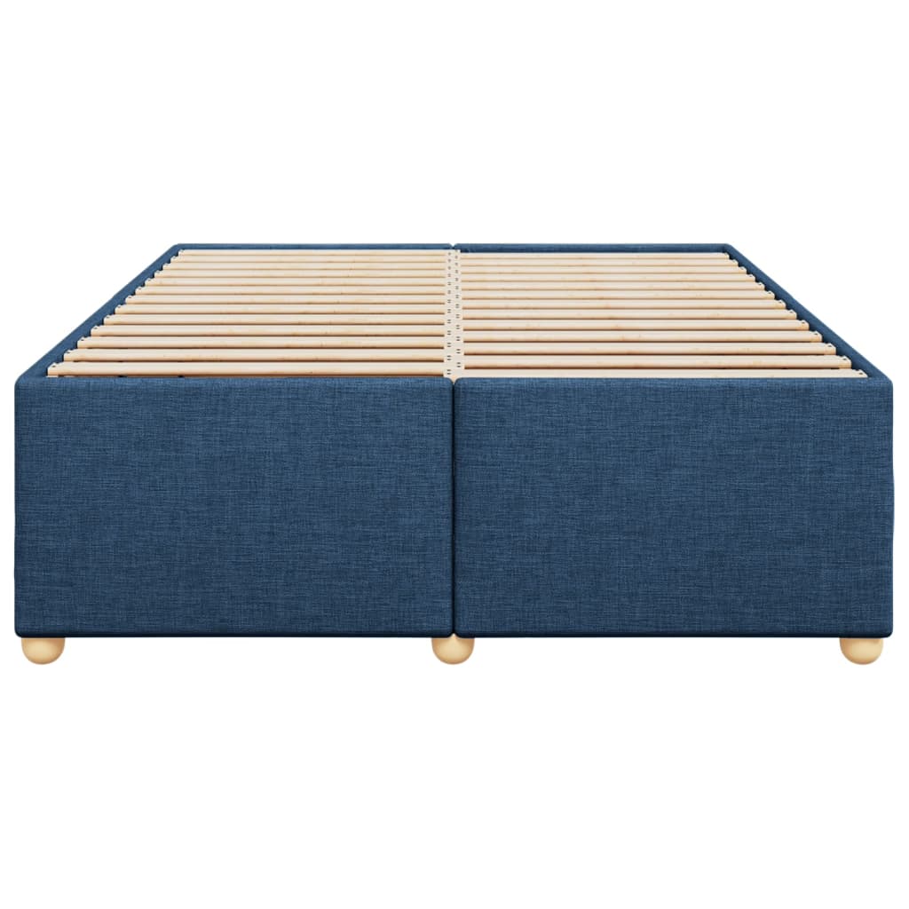 Okvir za krevet bez madraca plavi 140 x 190 cm od tkanine