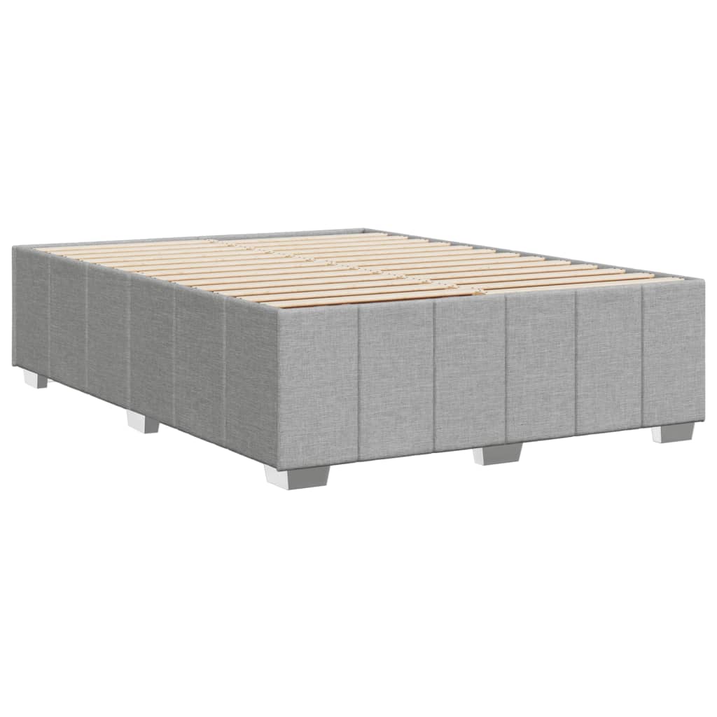 Okvir za krevet bez madraca svjetlosivi 140x200 cm od tkanine