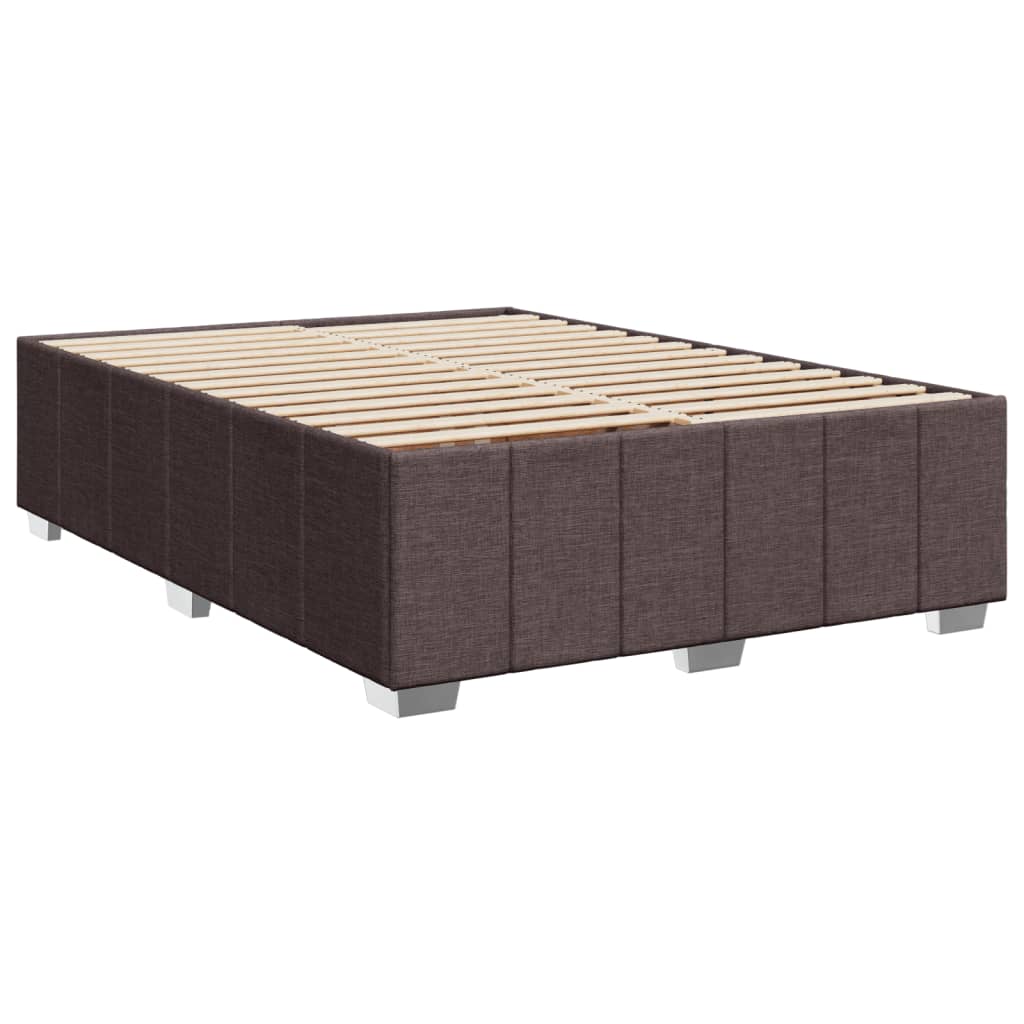 Okvir kreveta bez madraca tamnosmeđi 140 x 200 cm od tkanine
