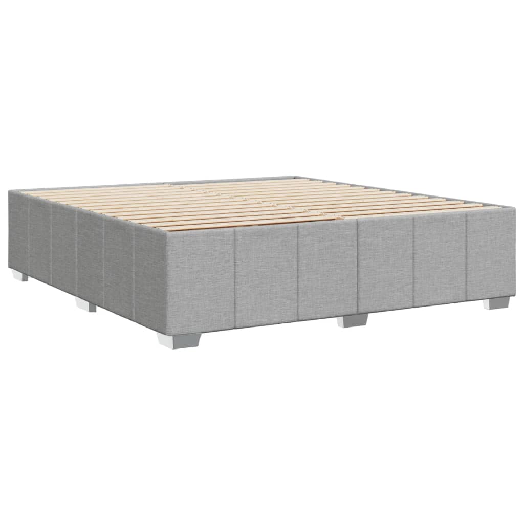 Okvir za krevet bez madraca svjetlosivi 200 x 200 cm od tkanine
