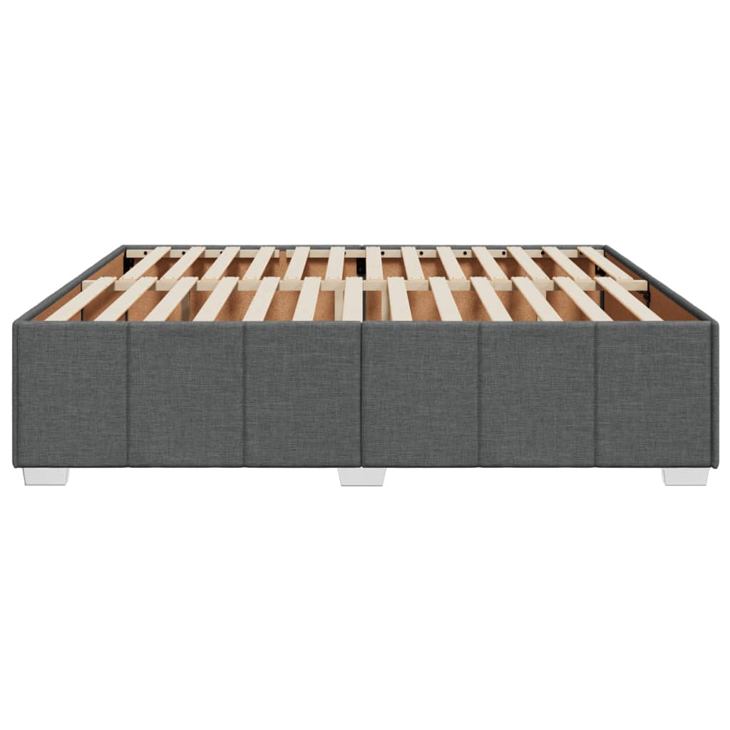 Okvir za krevet bez madraca tamnosivi 200x200 cm od tkanine