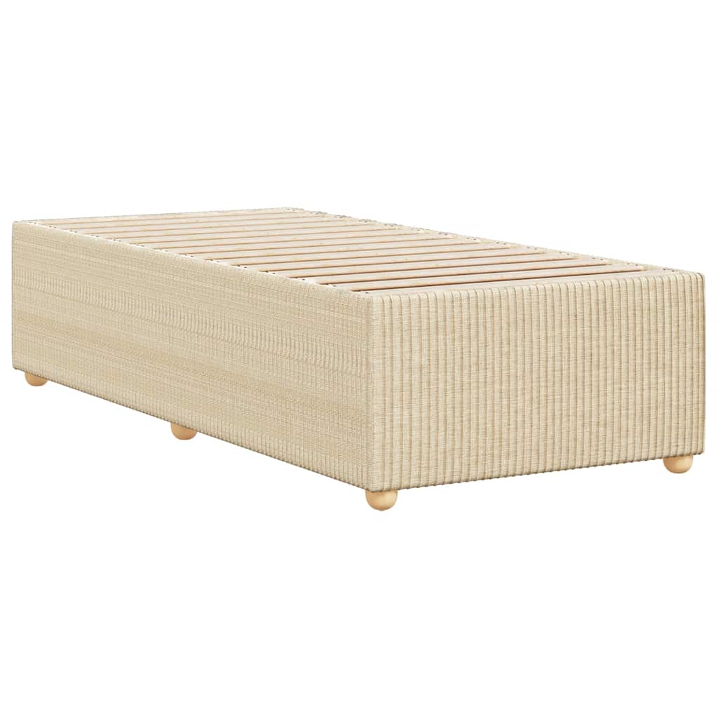 Okvir za krevet bez madraca krem 100 x 200 cm od tkanine