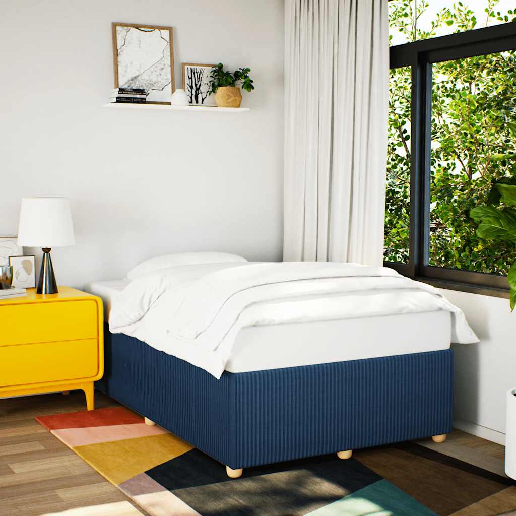 Okvir kreveta bez madraca plava 120x200 cm tkanina