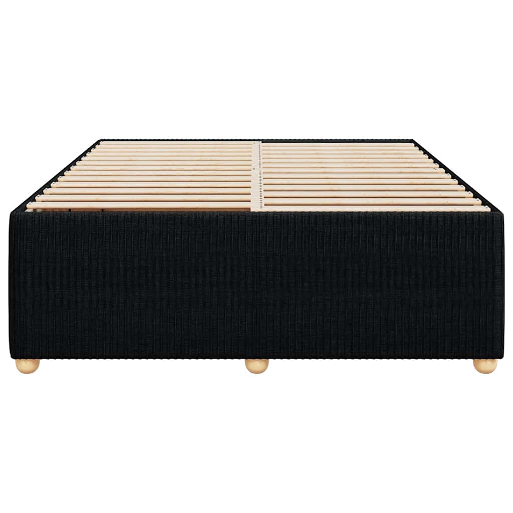 Okvir za krevet bez madraca crni 140 x 190 cm od tkanine