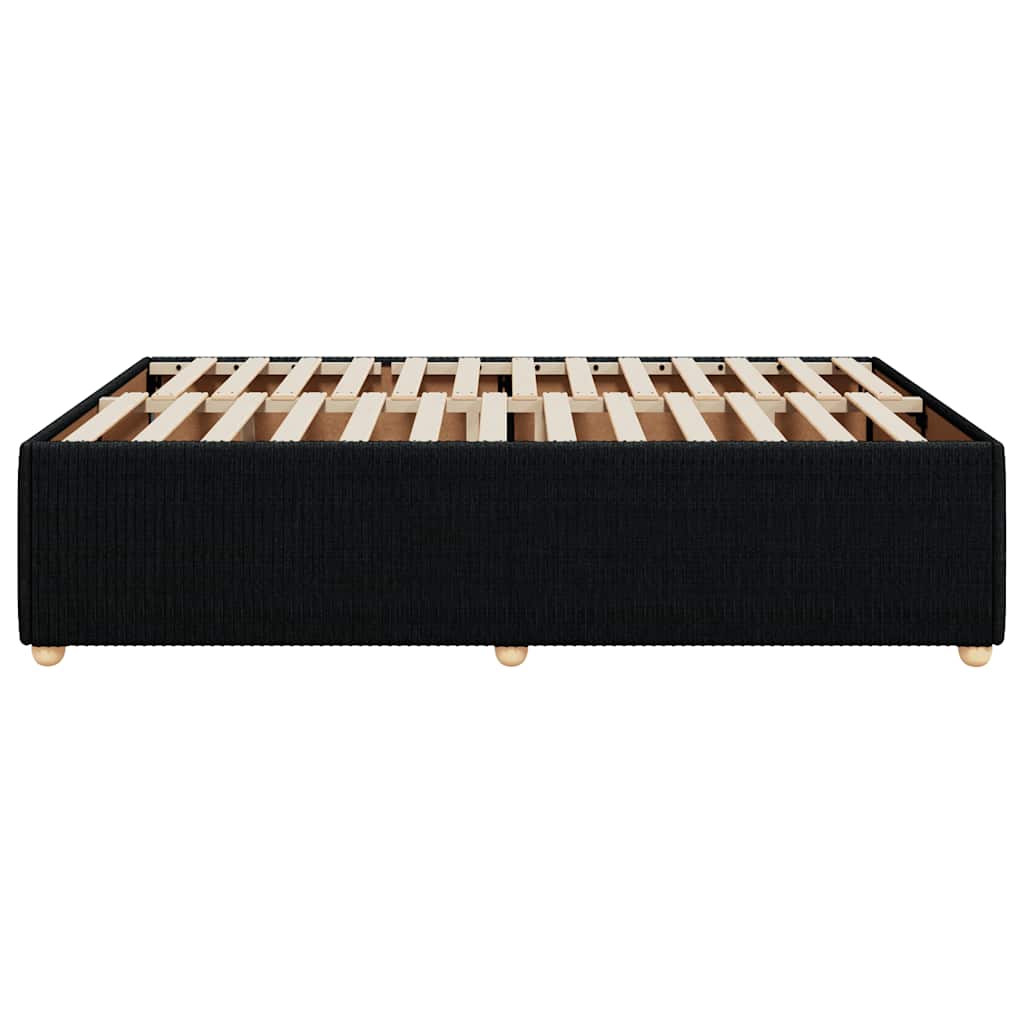 Okvir za krevet bez madraca crni 140 x 190 cm od tkanine