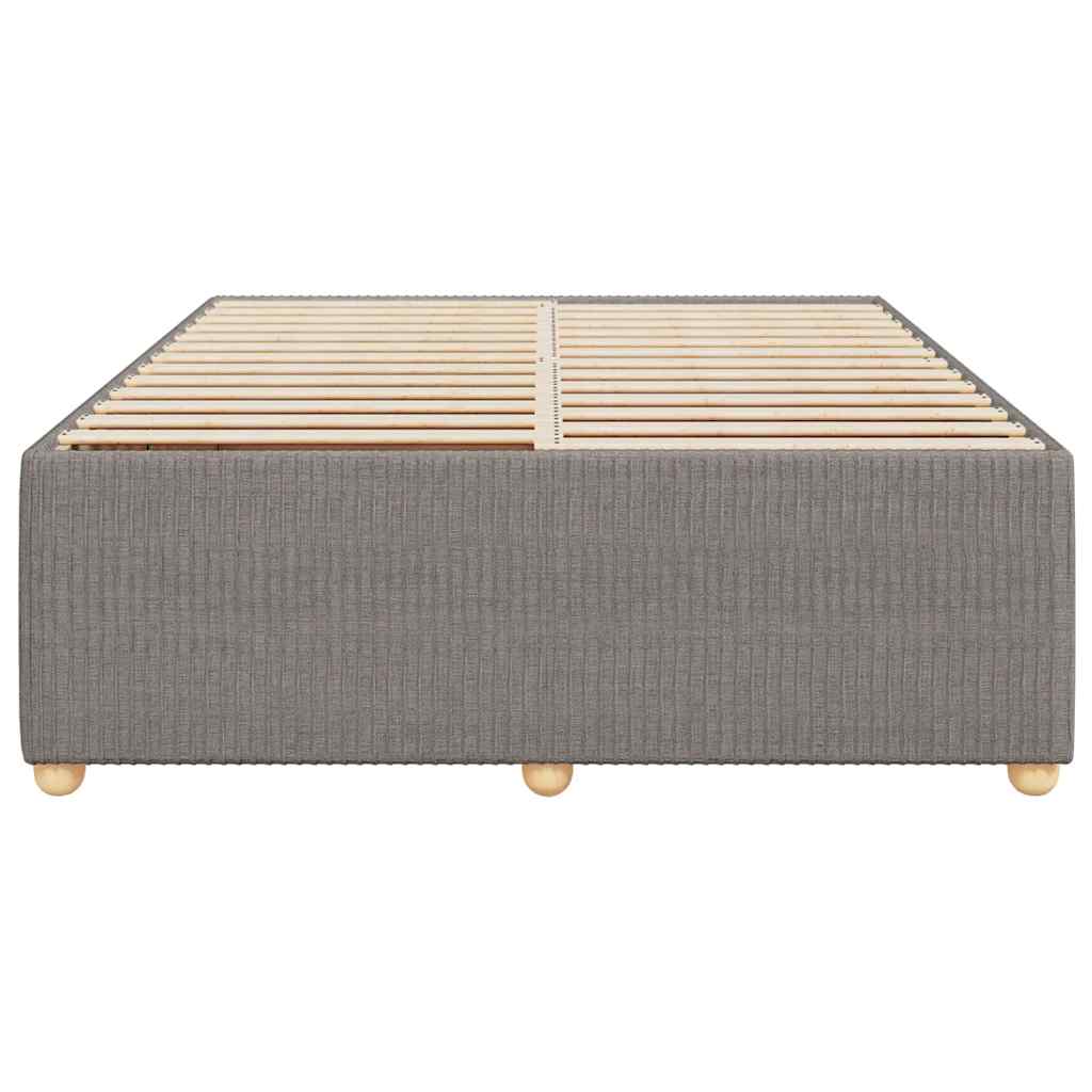 Okvir za krevet bez madraca smeđesivi 140 x 190 cm od tkanine