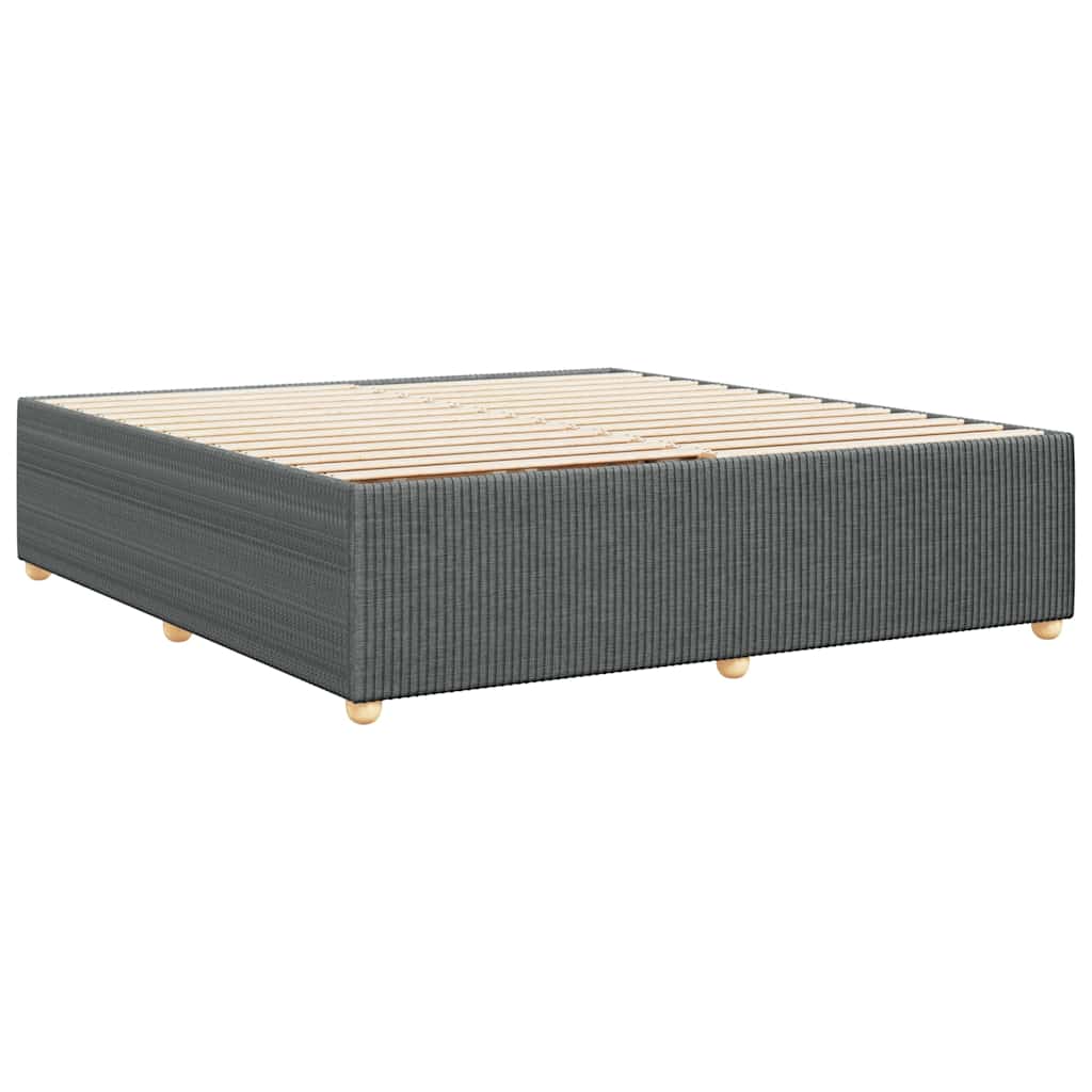 Okvir za krevet bez madraca tamnosivi 200x200 cm od tkanine