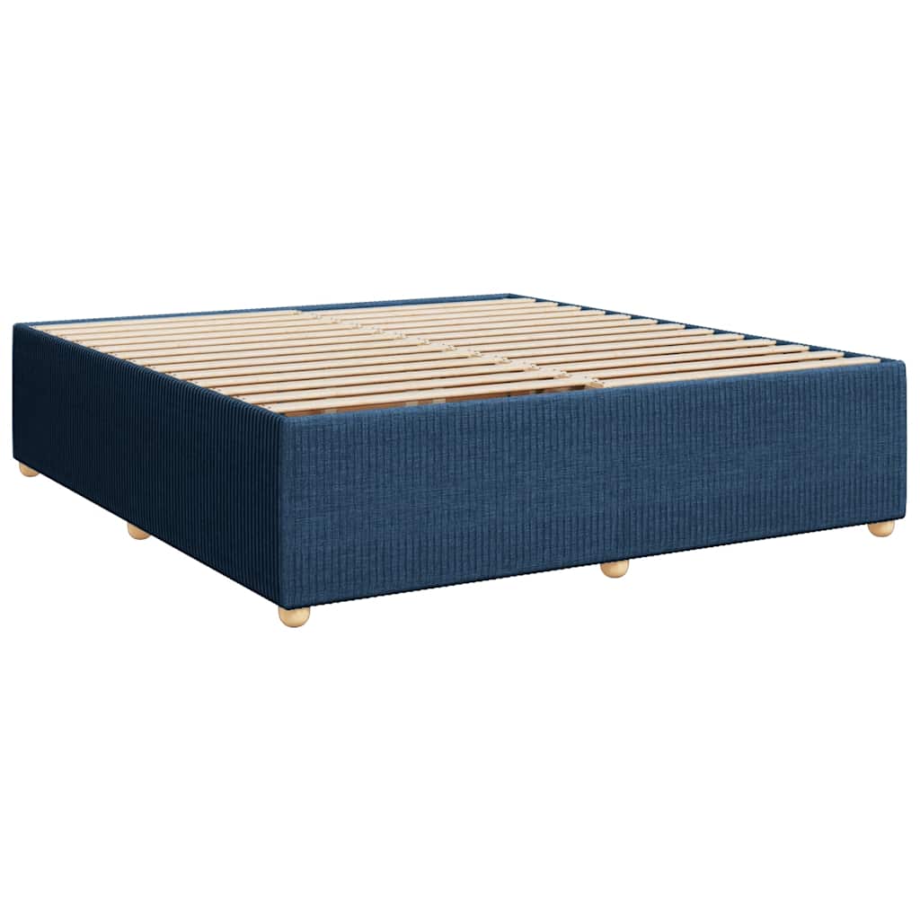 Okvir za krevet bez madraca plavi 200x200 cm od tkanine