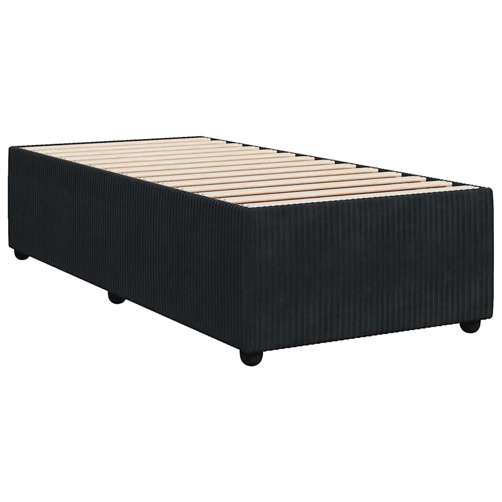 Okvir za krevet crni 90x190 cm baršunasti