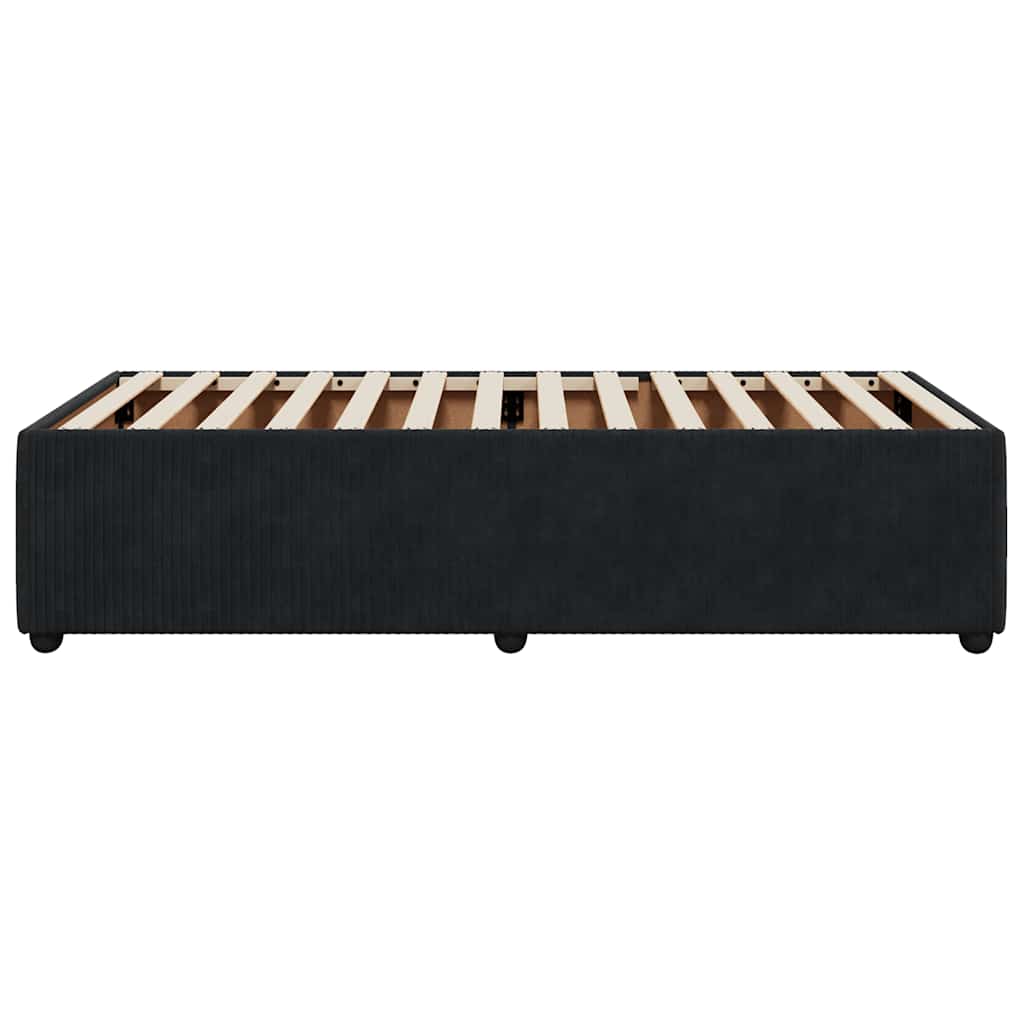 Okvir za krevet crni 90x190 cm baršunasti
