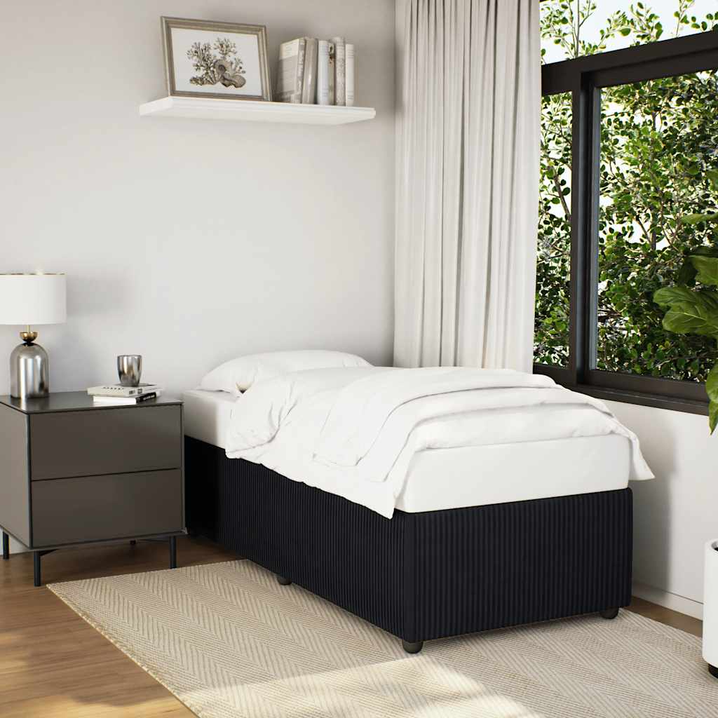 Okvir za krevet crni 90x190 cm baršunasti