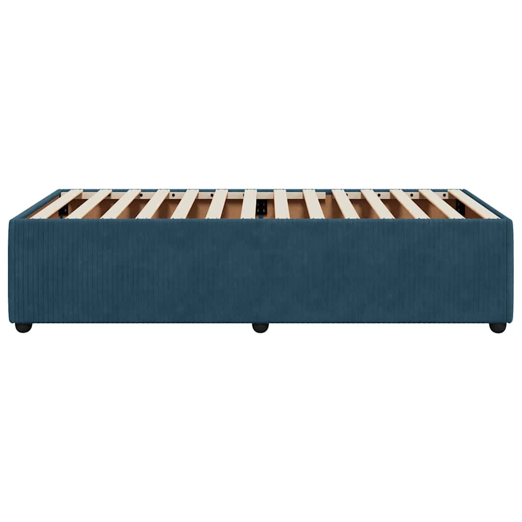 Okvir za krevet plavi 100x200 cm baršunasti