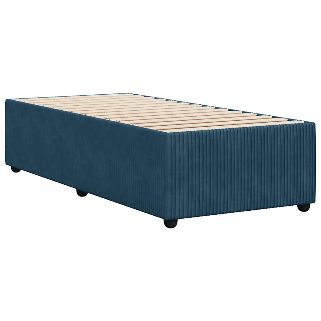 Okvir za krevet plavi 100x200 cm baršunasti