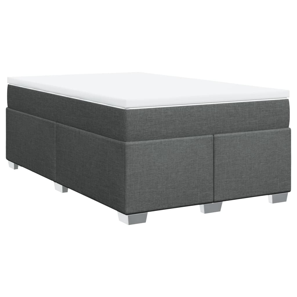 Krevet box spring s madracem tamnosivi 120 x 190 cm tkanina
