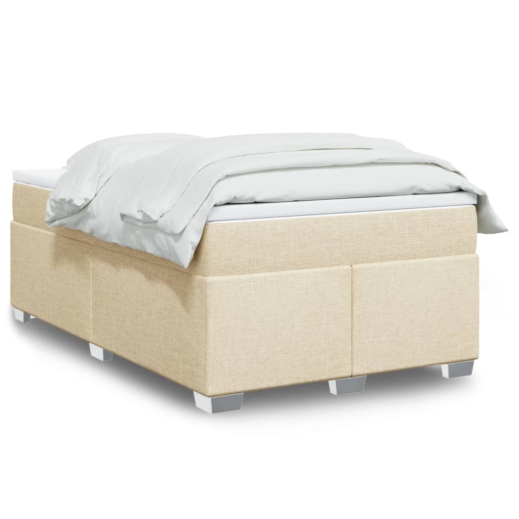 Krevet box spring s madracem krem 120 x 190 cm od tkanine