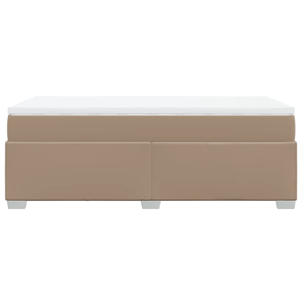 Krevet s oprugama i madrac cappuccino 80x200 cm od umjetne kože