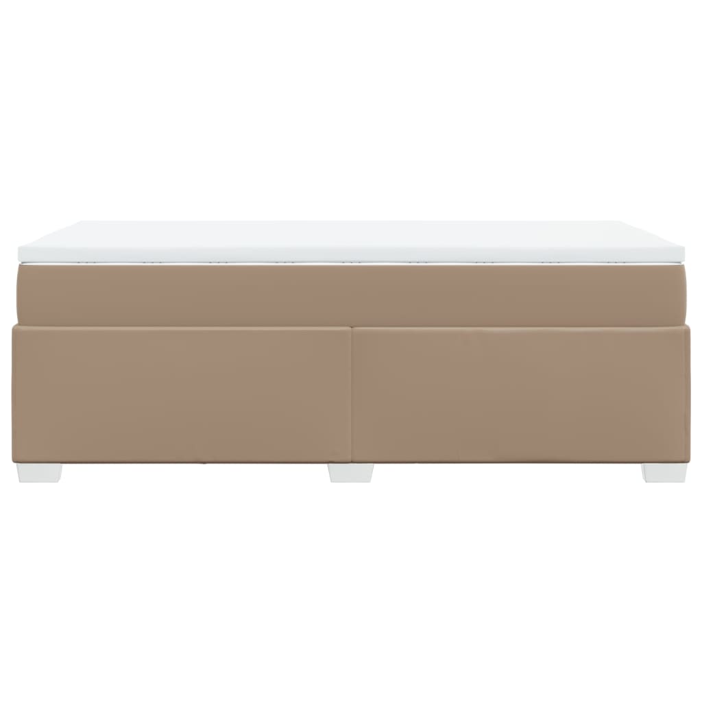 Krevet s oprugama i madrac cappuccino 90x200 cm od umjetne kože