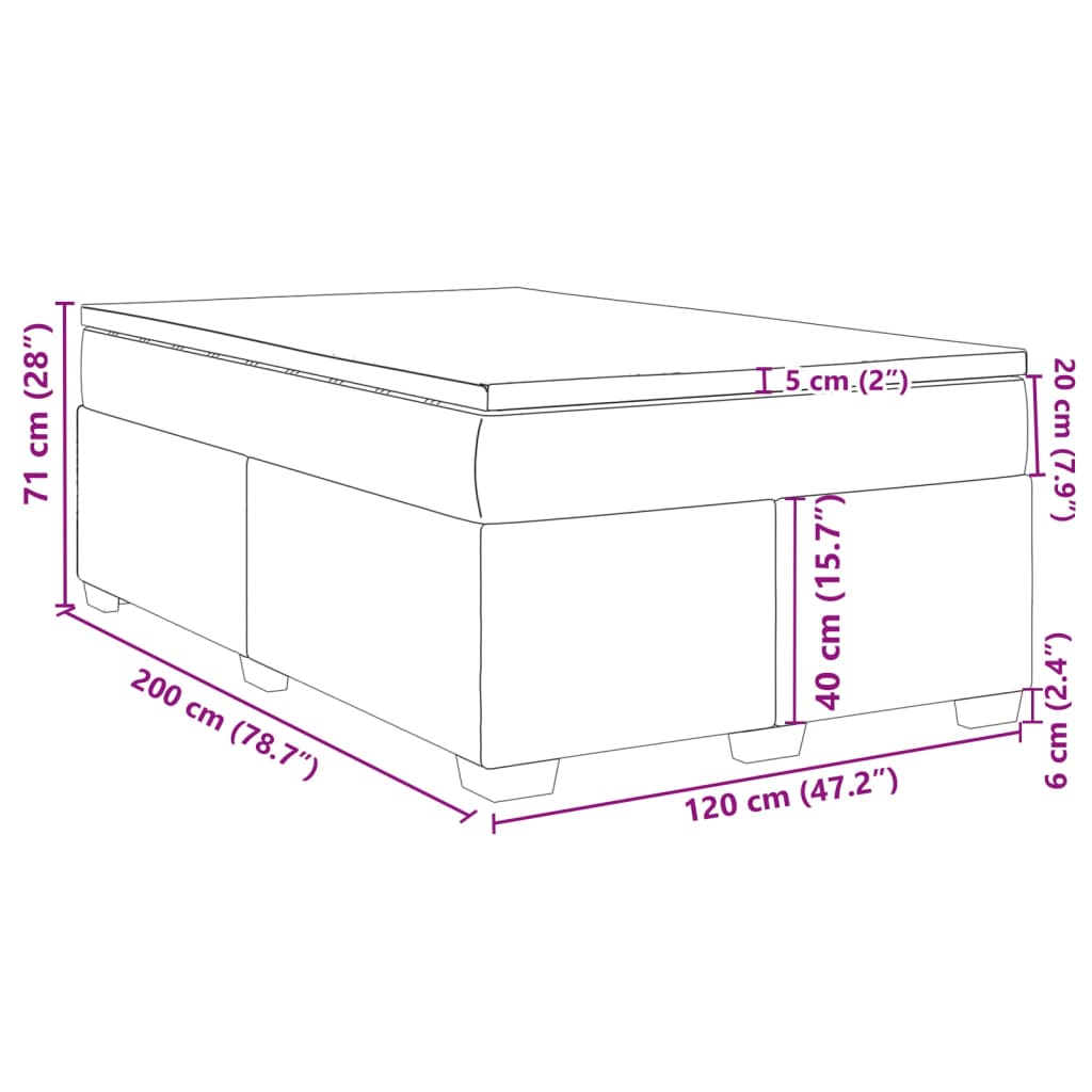 Krevet s oprugama i madracem bijeli 120x200 cm od umjetne kože