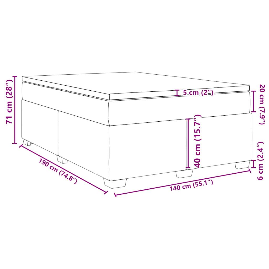 Krevet s oprugama i madracem sivi 140x190 cm od umjetne kože