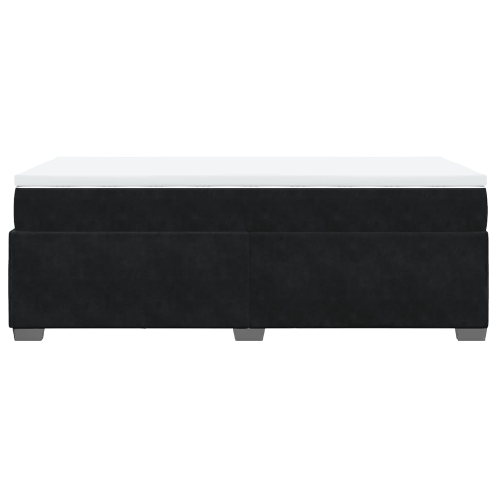 Box spring krevet s madracem crni 80 x 200 cm baršunasti