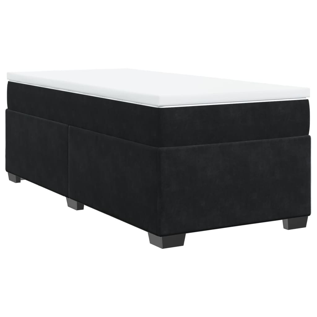 Box spring krevet s madracem crni 90x190 cm baršunasti