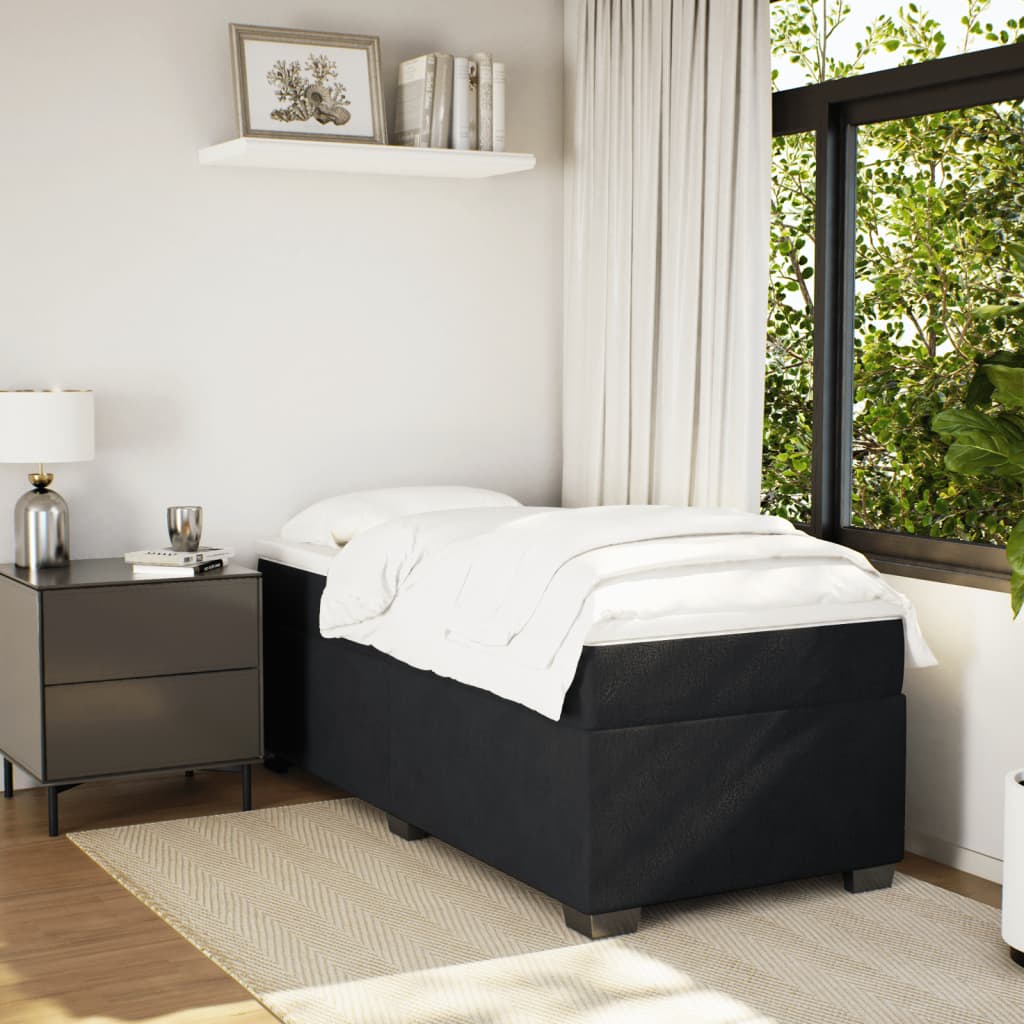 Box spring krevet s madracem crni 90x190 cm baršunasti