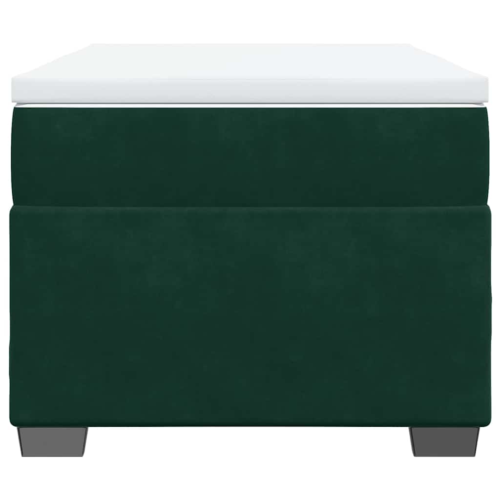 Box spring krevet s madracem tamnozeleni 90x190 cm baršunasti