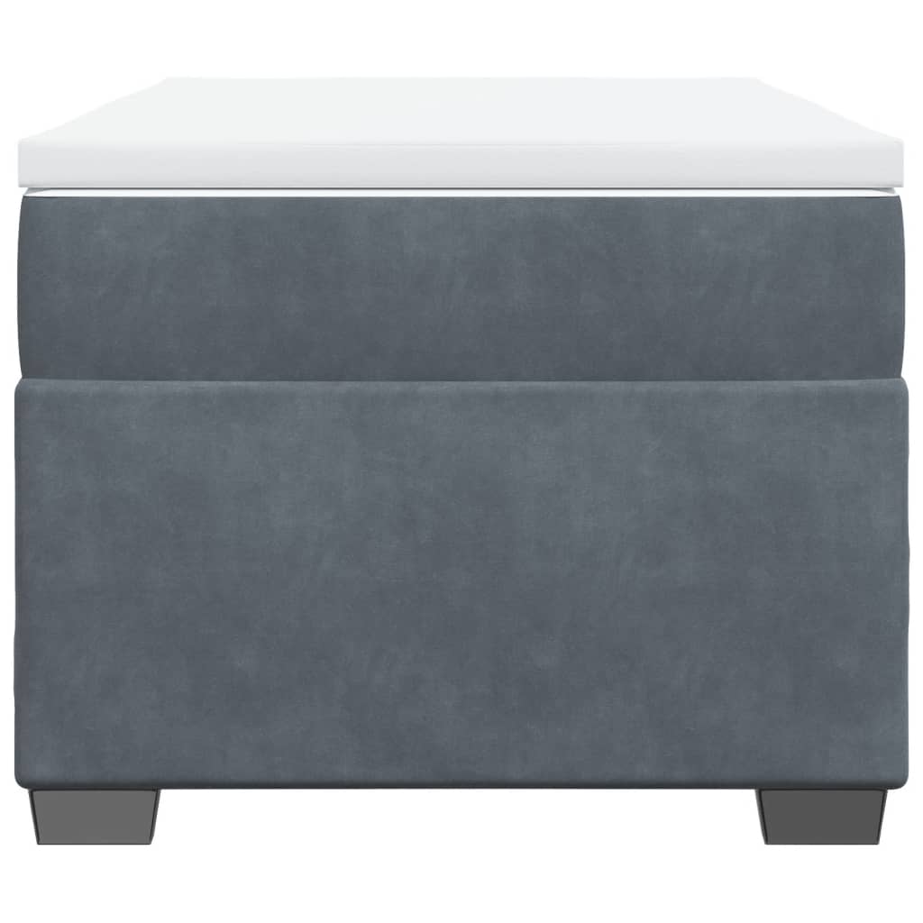 Box spring krevet s madracem tamnosivi 100x200 cm baršunasti