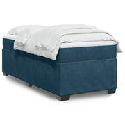 Box spring krevet s madracem tamnoplavi 100x200 cm baršunasti