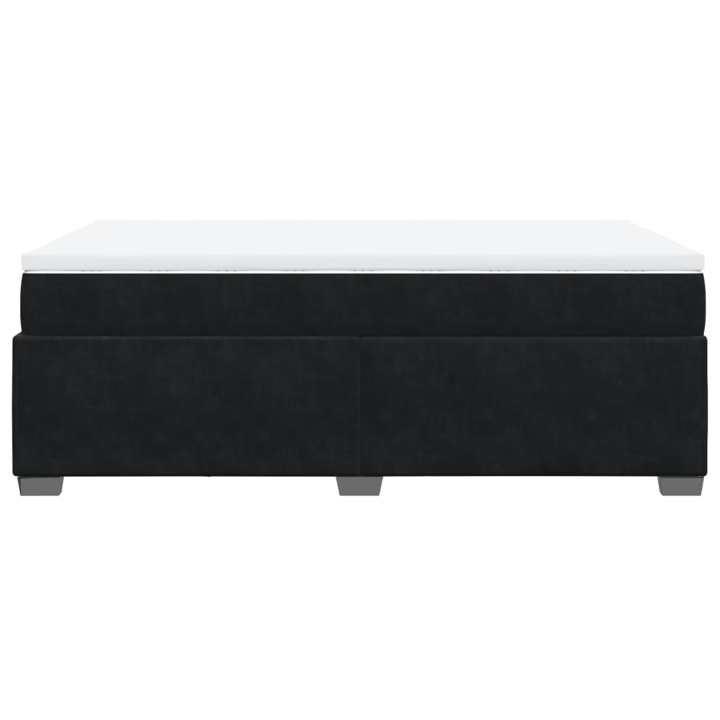 Box spring krevet s madracem crni 120 x 200 cm baršunasti