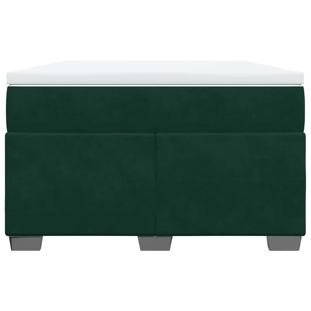 Box spring krevet s madracem tamnozeleni 120x200 cm baršunasti