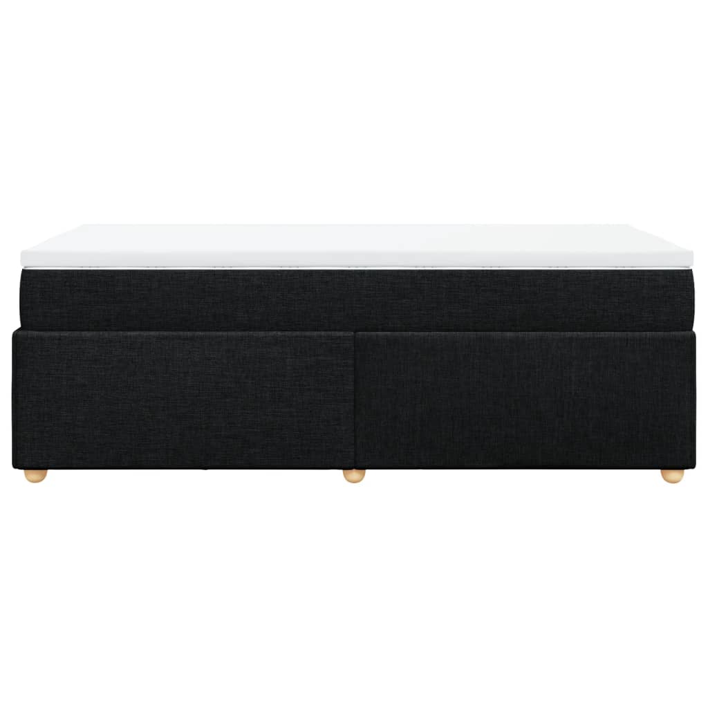 Box spring krevet s madracem crni 90x190 cm od tkanine
