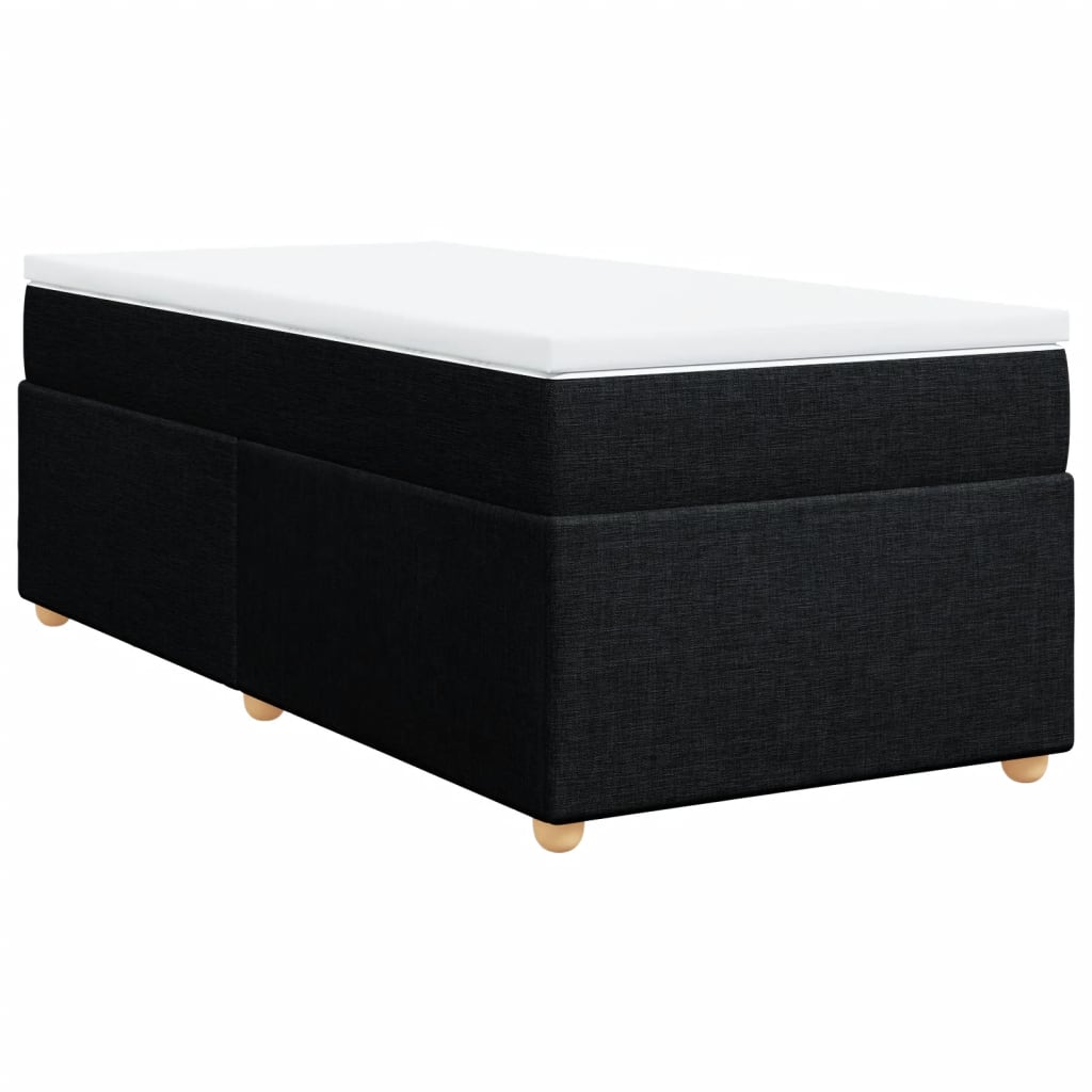Box spring krevet s madracem crni 90x190 cm od tkanine