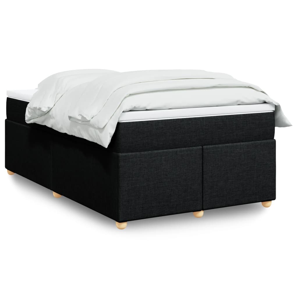 Krevet box spring s madracem crni 120 x 190 cm od tkanine