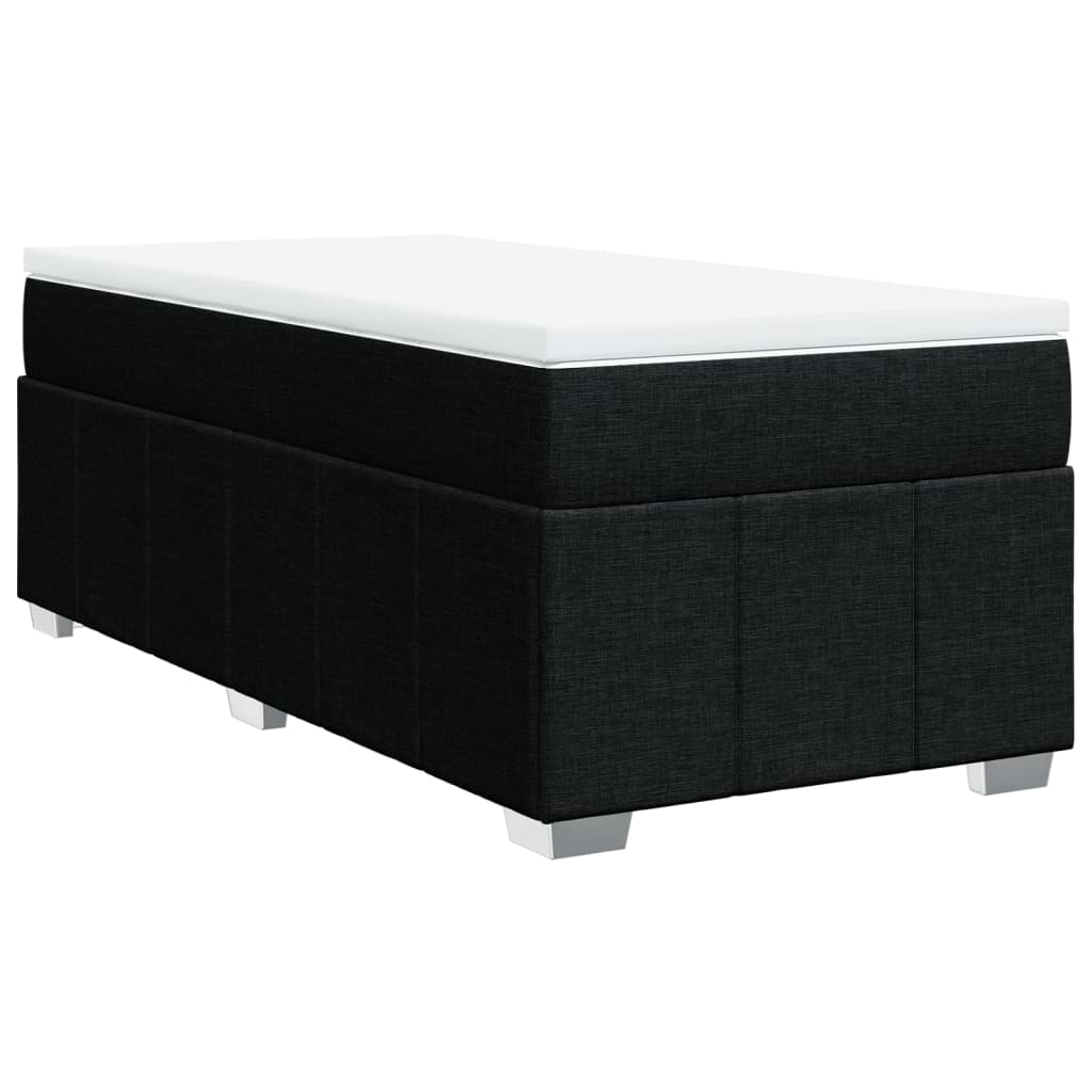 Box spring krevet s madracem crni 80 x 200 cm od tkanine